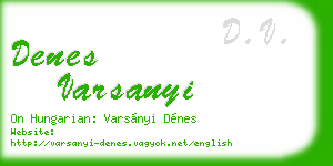 denes varsanyi business card